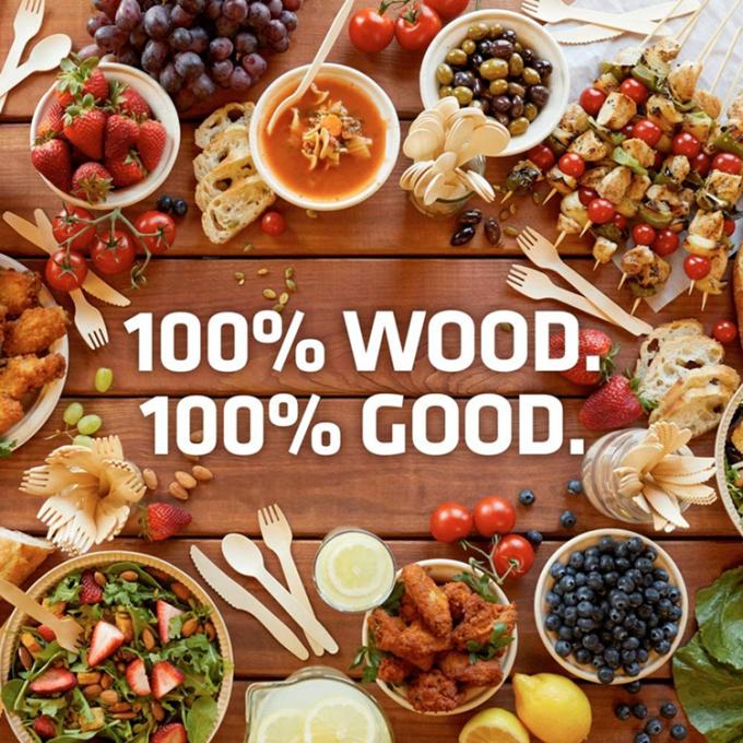 GZ Bio Spoons Manufacturers in China Kitchen Utensils Restaurant Disposable Cutlery Made of Colored Wood for Camping 1