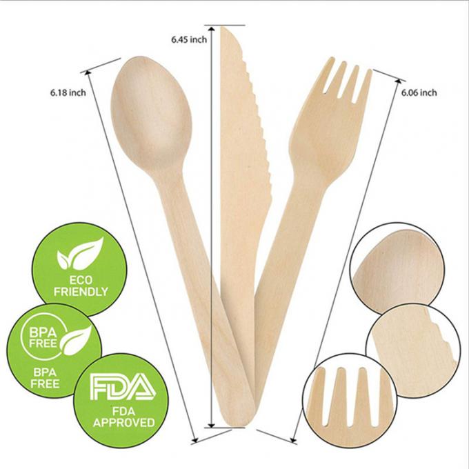 GZ Bio Spoons Manufacturers in China Kitchen Utensils Restaurant Disposable Cutlery Made of Colored Wood for Camping 2