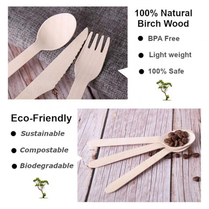 GZ Bio Spoons Manufacturers in China Kitchen Utensils Restaurant Disposable Cutlery Made of Colored Wood for Camping 3