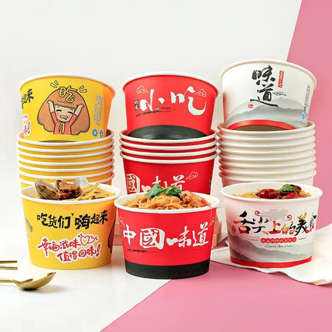 Custom Biodegradable Eco-Friendly Take Away Paper Bowl Food Container Kraft Food Bowl Paper Customized Logo Paper Bowl 7