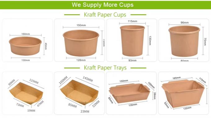 Custom Biodegradable Eco-Friendly Take Away Paper Bowl Food Container Kraft Food Bowl Paper Customized Logo Paper Bowl 9