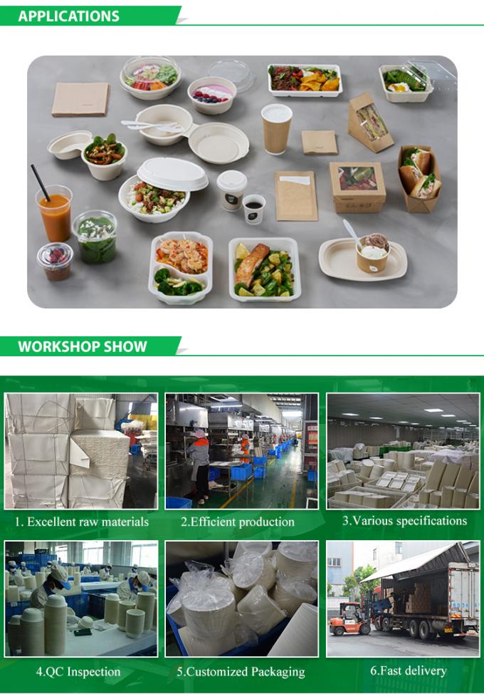 Wholesale Disposable Compostable Kraft Paper Disposable Paper Tray Takeaway Box 13