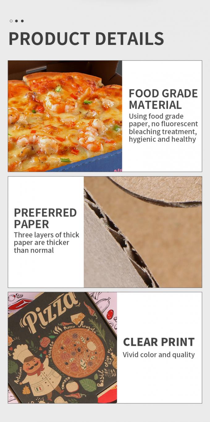Factory Supply Fast Food Packaging Ball Food Grade Pizza Box Packaging Box 2