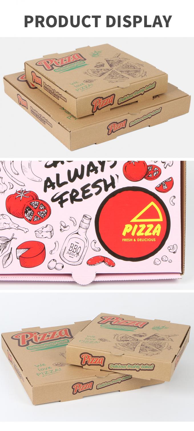 Factory Supply Fast Food Packaging Ball Food Grade Pizza Box Packaging Box 3