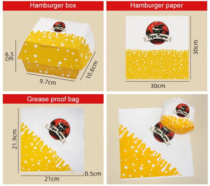 Custom Printed Fast Food Packaging Boxes Take Away Disposable Chicken Wing Fried Chicken French Fry Burger Chips Box 1