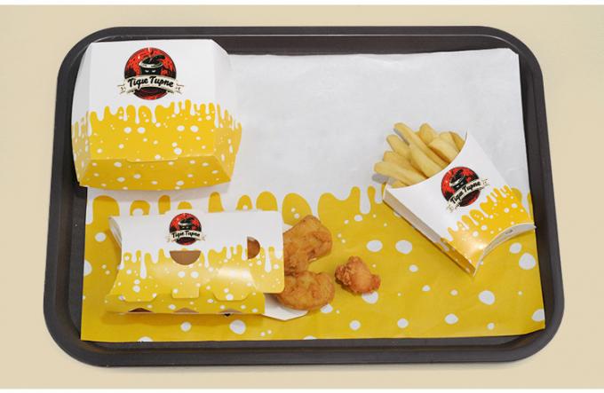 Custom Printed Fast Food Packaging Boxes Take Away Disposable Chicken Wing Fried Chicken French Fry Burger Chips Box 4