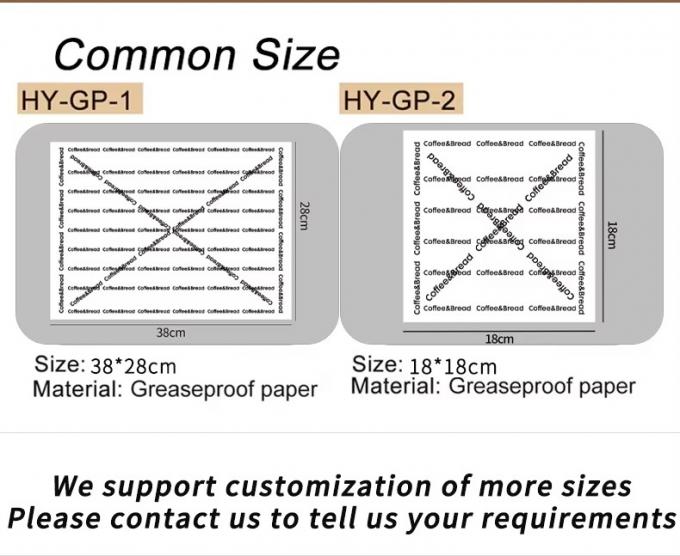 Custom Printed Sandwich Burger Burrito Package Greaseproof Wrapping Paper Food Grade Bread Grease Proof Paper with logo 8