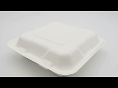 Biodegradable Pulp Lunch Box 600ml Lunch Box Leak Proof Food Grade