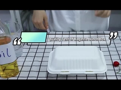 Quality test of bagasse lunch box